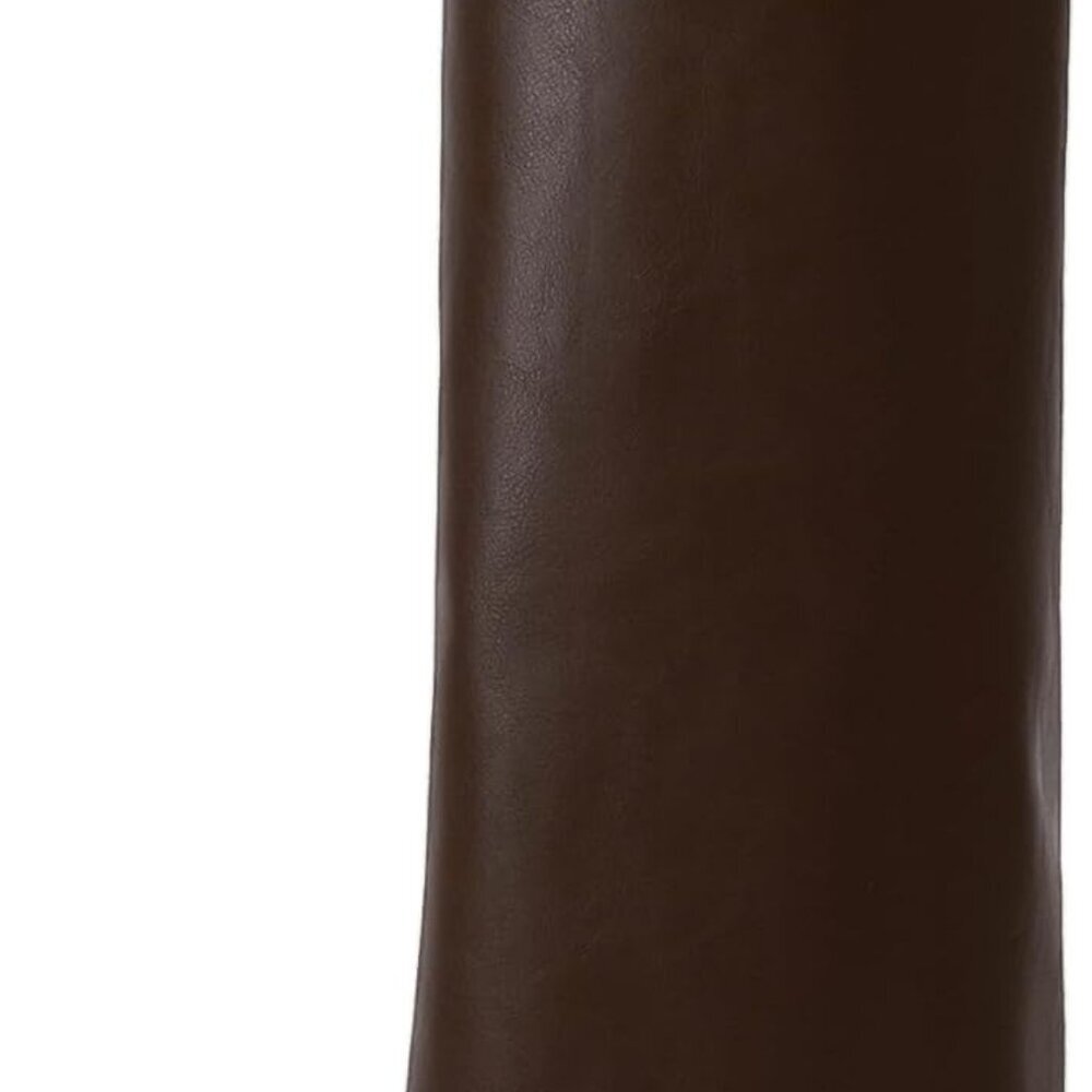 Women Knee High Boots Faux Leather Tall Zipper Pointed Toe Stiletto